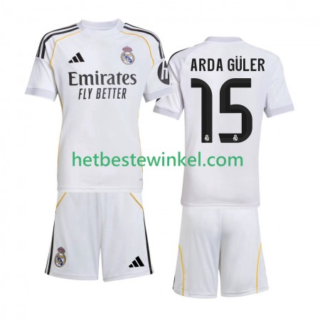 Real Madrid Arda Guler 15 Voetbalshirts Kind Thuis 2025-26